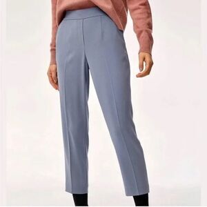 Aritzia Babaton Conan Wide Leg Pant in Blue Size 2